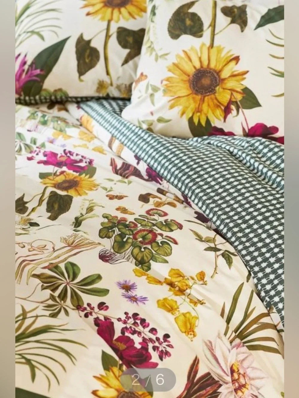 Anthropologie Organic Cotton Printed Percale Duvet Collection, King